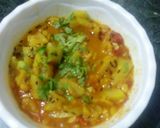 A picture of step 3 of Lauki tamatar.