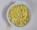 A picture of step 2 of Tadka rice.
