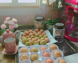 Onde2 Warna-Warni langkah memasak 7 foto