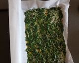 A picture of step 1 of Spinach, Smoked Salmon, and Goat Cheese Omelette Roll.