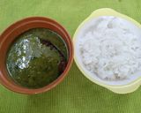 A picture of step 3 of Hariyali Daal.