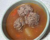 A picture of step 6 of Albondigas (Mexican Meatballs).