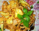 รูปขั้นตอนการทำที่ 9 ของ สปาเกตตี้แกงเผ็ดไก่บ้าน