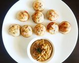 A picture of step 7 of Chettinad kuzhipaniyaram.