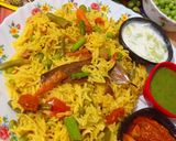मसाला ए मैजिक मिक्स वेज पुलाव (masala e magic mix veg pulao recipe in Hindi) रेसिपी चरण 11 फोटो