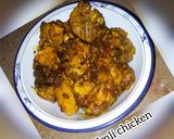 A picture of step 5 of Imli chicken.