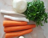 Piros zöldségleves tejjel recept fázis 1 fotója