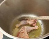 A picture of step 1 of Chicken Thighs, Rice, and Cabbage in a Pressure Cooker.