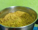 A picture of step 5 of Gun powder (for iddli and dosa side dish).