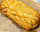 A picture of step 12 of Beef Wellington with Porcini Mushrooms.
