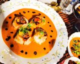 A picture of step 8 of Tri-Color Bell Pepper Cabbage Jhol Momos.