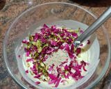 A picture of step 2 of Thandai Chocolate Pista fudge.