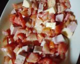 Foto del paso 4 de la receta: Tarta de tomate, queso, huevo, jamón y fiambre primavera