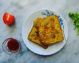 A picture of step 6 of Bread Besan Masala Toast.