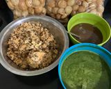 A picture of step 4 of Panipuri.