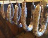 A picture of step 2 of California Farm Smoked Wine Sausage.