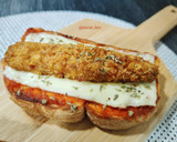 Foto del paso 5 de la receta: Tosta de pollo crujiente con sobrasada y queso