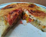 Foto del paso 12 de la receta: "tarta"🥧 con masa de yuca🥔🍠 y relleno de vegetales🥙🥗🥘