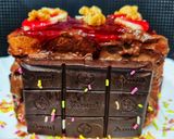 A picture of step 9 of Choco walnut bread pudding dessert.