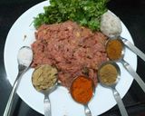 A picture of step 1 of Sheesh Kebab(cook in pan).
