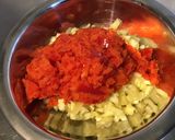 Une image de l'étape 4 de Farce / sauce aux courgettes, poivrons, feta et jambon cru.
