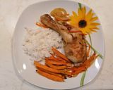 Sült csirkecomb zöldségekkel recept fázis 6 fotója