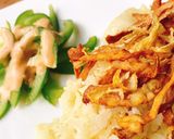 Hình bước làm 3 của món Sườn chay ướp nghệ chiên giòn
