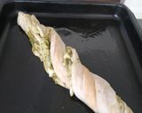 A picture of step 8 of Pesto and mozzarella twisted loaves.