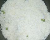 A picture of step 1 of White rice with vegetable sauce and banana.