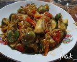 Foto langkah ke 5 dari resep Oseng terong lalap dan teri nasi.
