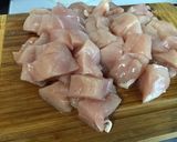 Une image de l'étape 1 de Poulet mariné aux poivrons bicolores.