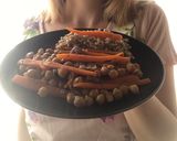 Csicseriborsós egytálas hajdinával (vegán) recept fázis 7 fotója