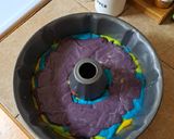 A picture of step 3 of Rainbow Bundt Cake.