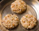 A picture of step 2 of Sabudana Vada.