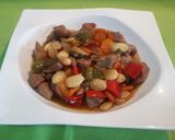 Foto del paso 8 de la receta Pollo con verduras y almendras
