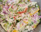 A picture of step 2 of Korean Veggie Pancake - (Yachaejeon) - Cook in 5 Minutes.