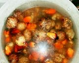 A picture of step 1 of Oha soup.