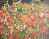 A picture of step 4 of Japanese inspired sea bream on a bed of wasabi adzuki beans 🇯🇵.