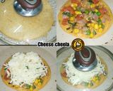 A picture of step 7 of Peri-Peri Corn Masala Gram Flour Pan Cake With & Without cheese.