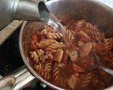A picture of step 4 of My Italian inspired Sausage Pasta Soup.