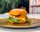 A picture of step 7 of Haloumi burger.