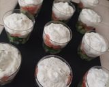 Une image de l'étape 5 de Verrines apéritives concombre, saumon fumé et chantilly au fromage de chèvre.