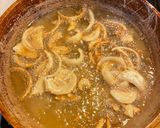 A picture of step 5 of Green bean casserole with homemade fried onions.
