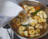 Foto langkah ke 3 dari resep Kolak Labu Kuning, Pisang & Kolang kaling.