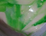 A picture of step 5 of Heart shape Marble cake Green & white.