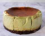 Foto langkah ke 8 dari resep Brownie Matcha Vanilla Basque Cheesecake❤️.