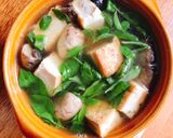 Hình bước làm 6 của món 🌱 Canh Nấm Mỡ Đậu Hủ Lá É (Vegan)