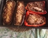Foto del paso 6 de la receta: Pimiento y berenjena rellenos gratinados