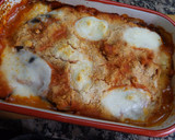Foto del paso 5 de la receta: Berenjenas asadas con patatas y cebollas con crema rosada de tomate