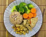 Hình bước làm 4 của món Đậu gà & nấm đùi gà xào sả ớt